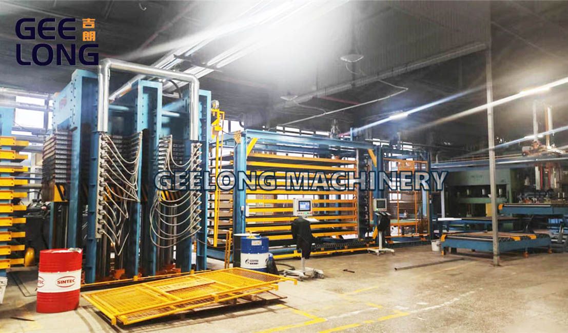 Geelong Automatique 5x10feet Film fait face à la ligne de presse à chaud de contreplaqué Geelong Automatique 5x10feet Film fait face à la ligne de presse à chaud de contreplaqué